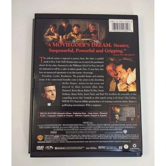 Sleepers DVD 1997 Brad Pitt Kevin Bacon Robert DeNiro Widescreen - Picture 2 of 9